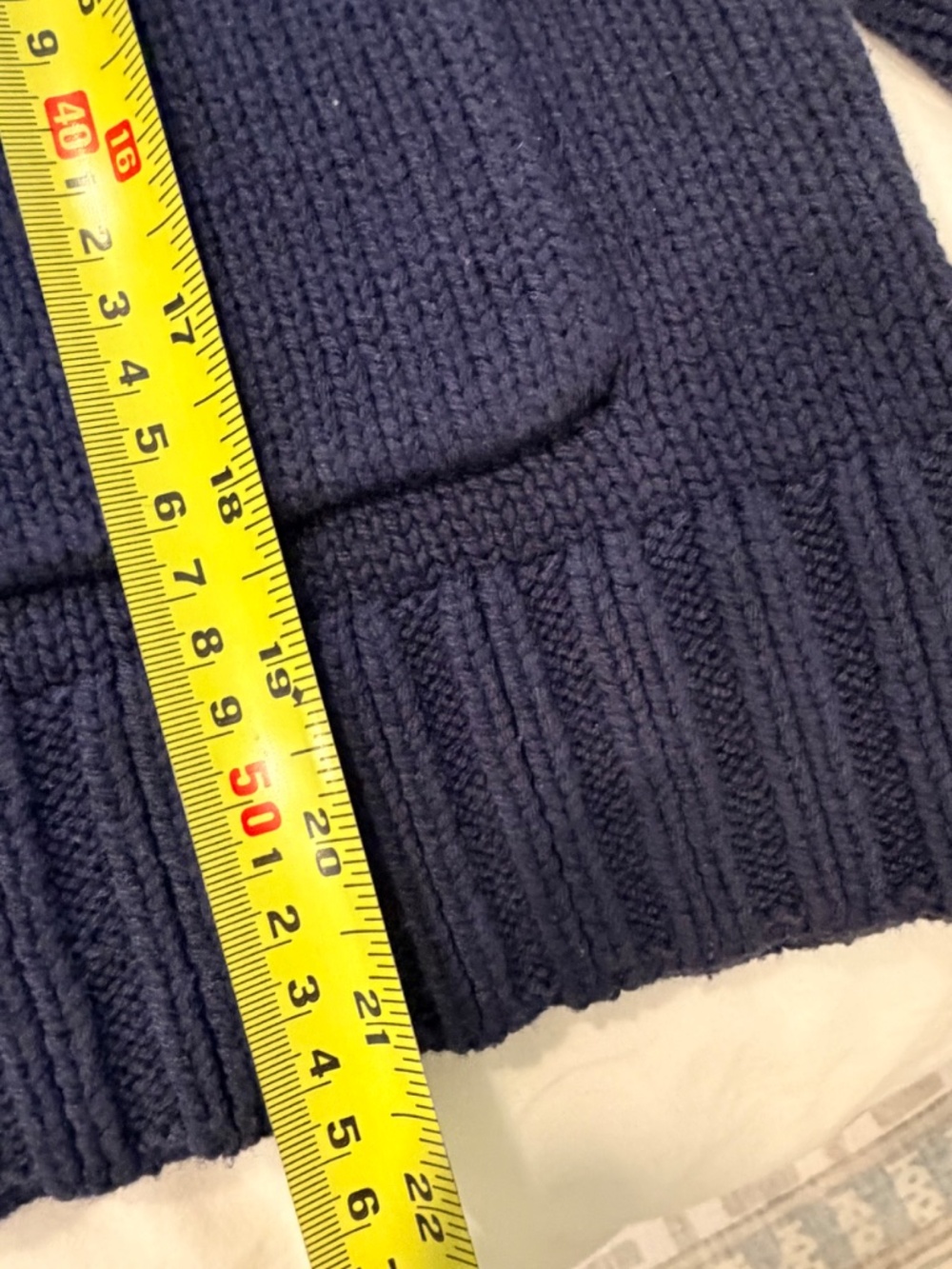 Tuckernuck Navy Cotton Shawl Collar Cardigan - Size S - Picture 3 of 7